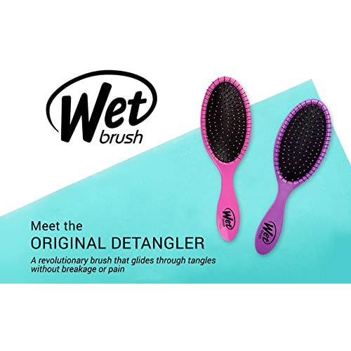 Wet Brush Original Detangler Hair Brush - Gemstone, Smoky Quartz - All Hair Types - Ultra-Soft IntelliFlex Bristles Glide Through Tangles with Ease - Pain-Free Comb for Men, Women, Boys and Girls