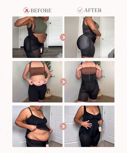 FeelinGirl Feelvibe Black Large Tummy Control Body Shaper for Women
