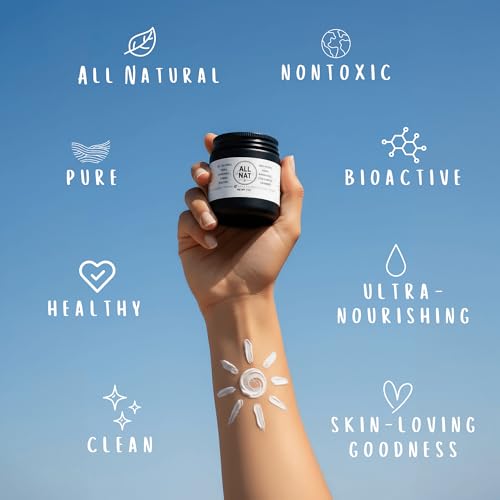 All Nat Whipped Beef Tallow & Manuka Honey Face Cream ? Hydrating, Clean Beauty Moisturizer for Sensitive Skin, Natural Skincare, 3.0 oz