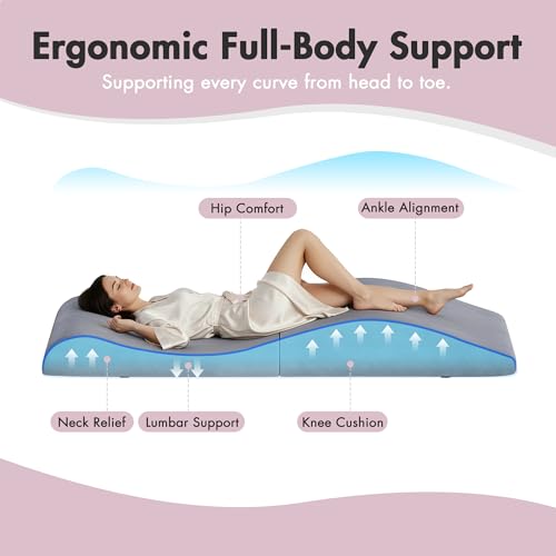 Ergonomic Foldable Lash Bed Topper 70"x28" Massage Table Cushion Pad