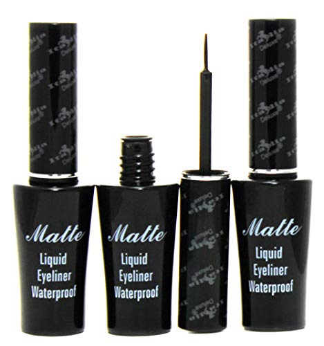 Italia Deluxe Waterproof Matte Liquid Eyeliner (3-Pack)
