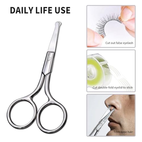 Small Safety Scissors with Round Tips - Nose Hair, Eyebrow & Grooming