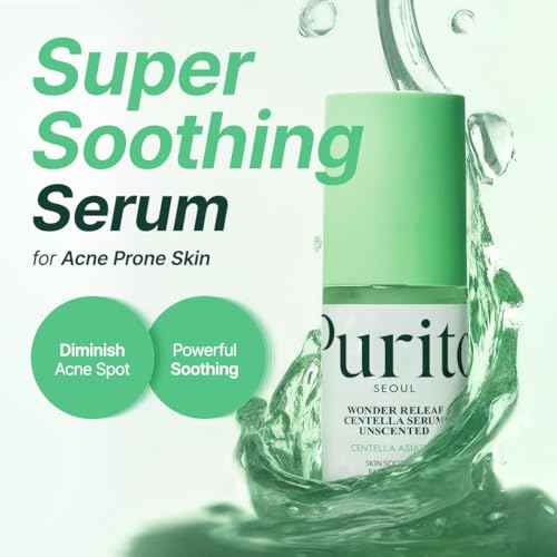 PURITO Centella Unscented Serum, 34,860 ppm Centella, Facial Serum for Sensitive Skin & Acne-Prone Skin, Soothing Serum, Vegan & Cruelty-Free, Korean Skincare, 2 fl.oz / 60ml