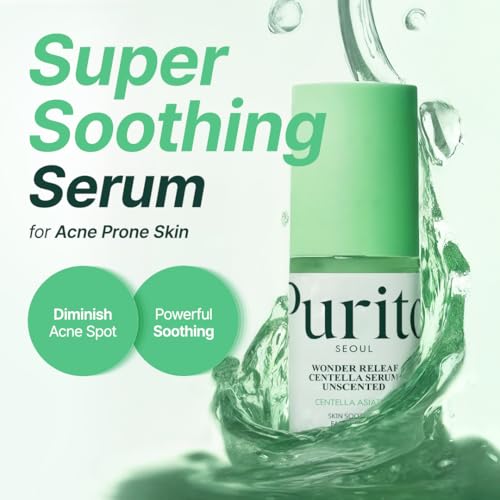 PURITO Centella Unscented Serum for Sensitive Skin ? Lightweight Calming & Skin Barrier Repair, 34,860 ppm Soothing Serum, Vegan & Cruelty-Free, Korean Skincare, 2 fl.oz / 60ml