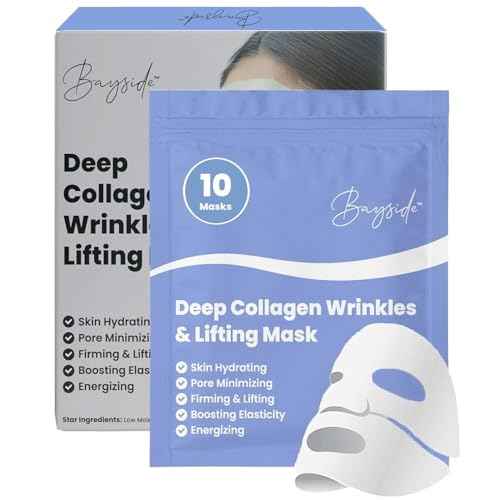 Collagen Face Mask | Hydrating Beauty Skincare Face Mask for Glass Skin, Revitalizing Overnight Collagen Facial Mask for Wrinkles, Selfcare Sheet, Moisturizing Facial Skin Care Product for Women & Men