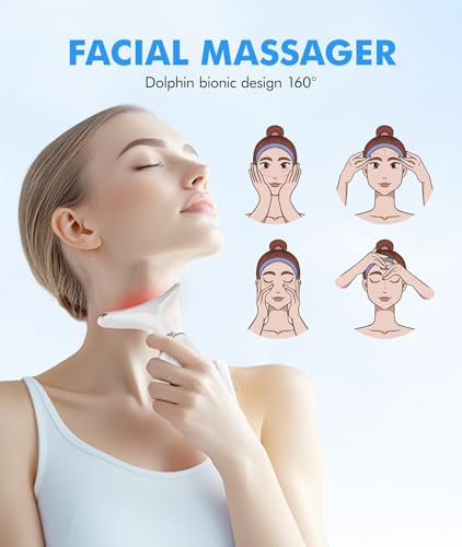 7-Color Red Light Therapy Facial Massager with Heat & Vibration