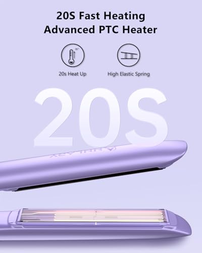 ANNLARY 2-in-1 Hair Straightener & Curler | 1" Titanium Ceramic Ionic Flat Iron