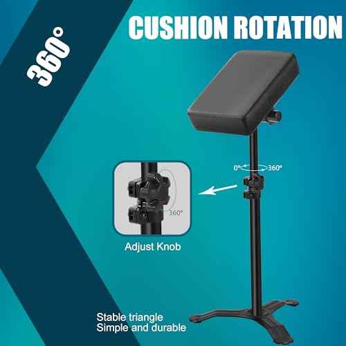 POARMEEY Tattoo Armrest Stand Tripod Tattoo Arm Rest Adjustable Height for Tattoo Supplies