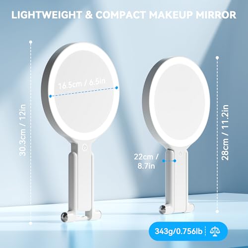 Auxmir Double-Sided Travel Makeup Mirror with 30X Magnification