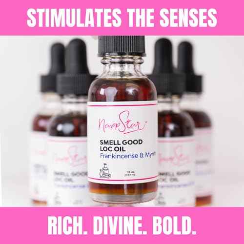 NappStar Frank & Myrrh Scented Smell Good Loc Oil, Aromatic Hair Fragrance for Dreadlocks and Natural Textured Hair, 1 Fl Oz