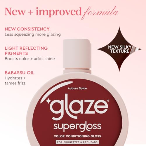 Glaze Super Gloss Auburn Spice - Color Conditioning for Dark Hair
