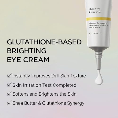 Genabelle Glutamin-C Luminous Eye Cream ? Illuminating & Smoothing Formula with Glutathione and Vitamin C ? Helps Reduce Puffiness, Fine Lines & Revive Tired-Looking Eyes ? 0.33 fl oz