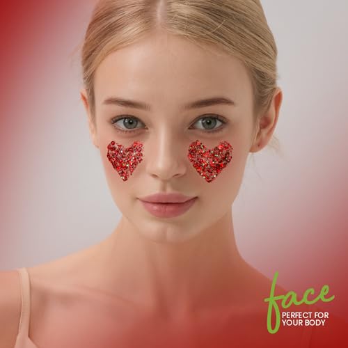 Red Body Glitter Gel - Face, Hair & Body Shimmer 80g