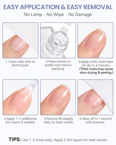 Makartt Keratin Nail Strengthener & Ridge Filler Base Coat, Clear 13ml