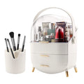 Makeup Organizer,Cosmetics Display Case With 2-Layer Storage Box,Waterproof And Dustproof,Skincare Storage Box (White A)