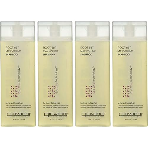 GIOVANNI Root 66 Max Volume Shampoo - For Fine Lifeless Hair, Rich in Nutrients, Volumizing Shampoo, Infused with Natural Botanical Ingredients, Helps Strengthen Hair, Color Safe - 8.5 oz