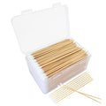 Round Cotton Swabs 600ct with Reusable Case - 6 Inch Bamboo Tips for Beauty Electronics & Cleaning