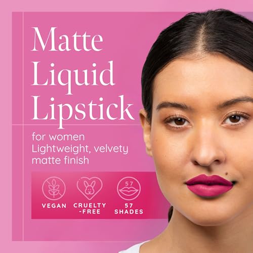 Aromi Pink Magenta Matte Liquid Lipstick - Long-Lasting