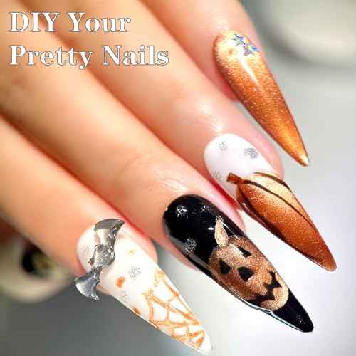 senvenski Jelly Glass Cat Eye Gel Nail Polish with Magnet 15ML Magnetic 3D Galaxy Holographic Glitter Translucent Sheer Color Gel Polish Salon Home DIY (Amber, 0.5fl oz)