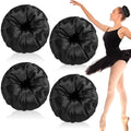 Satin Hair Bun Donuts - 4 Pack Medium Black