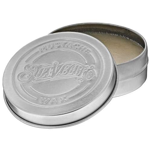 Suavecito Whiskey Bar Mustache Wax 1.5 oz - Control & Style Your Mustache With All Day Hold, Portable Travel Size Tin Can, Moisturize & Style, Facial Grooming With A Masculine Scent