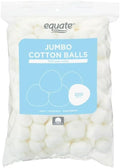 Jumbo Cotton Balls - 200 Pure Cotton, Hypoallergenic, Soft & Absorbent
