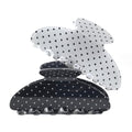 Acetate Hair Claw Clips 4-inch Red Polka Dot Strong Hold