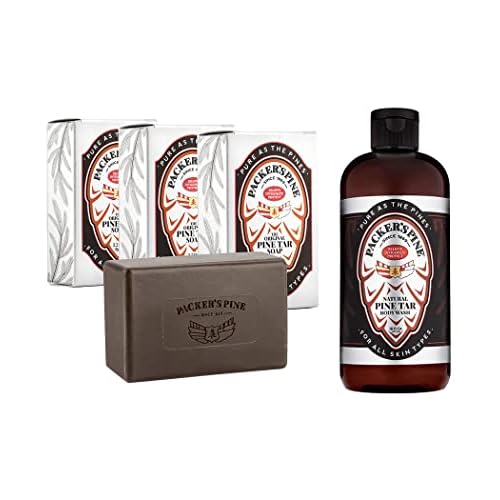 Packer's Pine Soap and Body Wash Bundle - All Natural Pine Soap Bar with No Harsh Chemicals