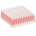 Mumufy Lipstick Holder Clear Acrylic Organizer Makeup Lip Gloss Organizer Plastic Cosmetic Display Case for Lipstick Brushes Bottles Perfume Essential Drawer Vanity Bathroom (100 Slot)