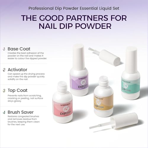Dip Powder Nail Kit with Everything: 30 Colors Nail Dip Powder Set with Top & Base Coat Activator Brush Saver with Nail Drill for DIY At Home Salon