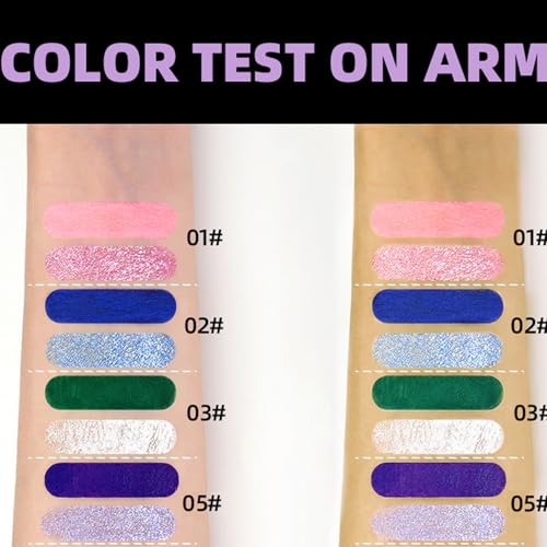 Glitter & Matte Mascara Set, 8 Colors - Waterproof Volumizing