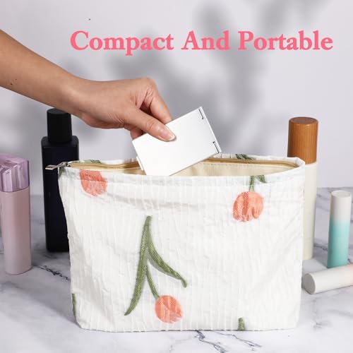 3-Pack Ultra Slim Portable Folding Makeup Mirrors for Purse