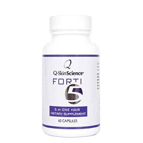 Quintessence Forti5 Hair Growth Nutritional Supplement and Vitamins with 5 Plus1 Key Substances, 1 Month Supply - 60 Caps.