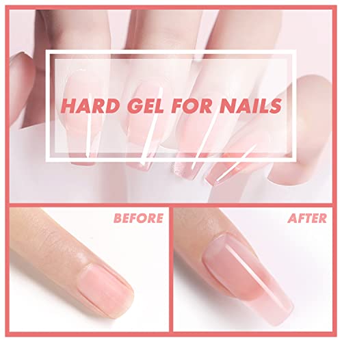AIJIMEI Nude Builder Hard Gel for Nails 60g - Natural Nail Extension & Strengthening Kit
