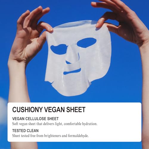 NUNIES Hydrating Sheet Mask ? Korean Moisturizing Face Mask for Dry & Sensitive Skin | 10-Layer Hyaluronic Acid, Trehalose & Allantoin | Glow, pH-Balanced | Fragrance-Free, Colorant-Free | 5 Sheets
