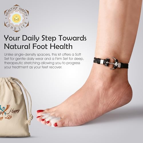 Firm Toe Spacers for Bunion Relief & Foot Alignment - Supports Foot Health