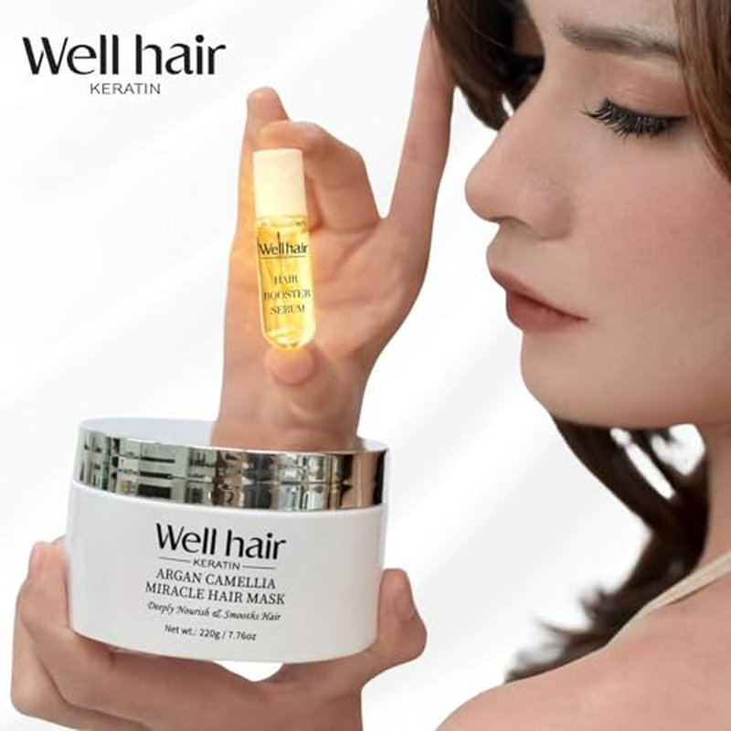 Keratin Argan Camellia Hair Mask & Serum Set