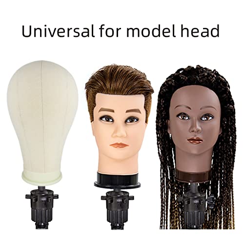 23 Inch Wig Head,Wig Stand Tripod with Head,Canvas Wig Head,Wig Head Stand with Mannequin Head for Wigs,Manikin Canvas Head Block Set for Wigs Making Display with Table Clamp, Wig Cap and T pins…