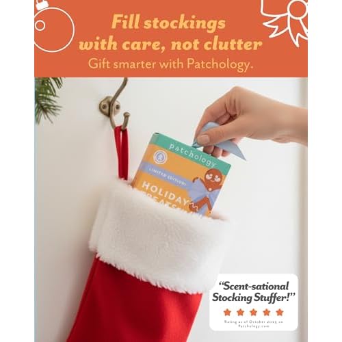 Patchology Holiday Treats Gingerbread Under Eye Patches Gift Set - Cute Stocking Stuffers with Gingerbread Scent - No-Slip Masks that Hydrate, Soothe and Refresh Skin - 5 Pair (Limited Edition)