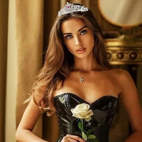 Birthday Queen Crown Tiara Set with Sash & Glasses