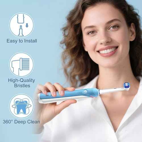 8pcs Replacement Brush Heads Compatible with Braun Oral-B, Professional Electric Toothbrush Heads for Oral B Replacement Heads Refill Pro100/1000/1500/4000/5000/7000/8000/9600 Etc.