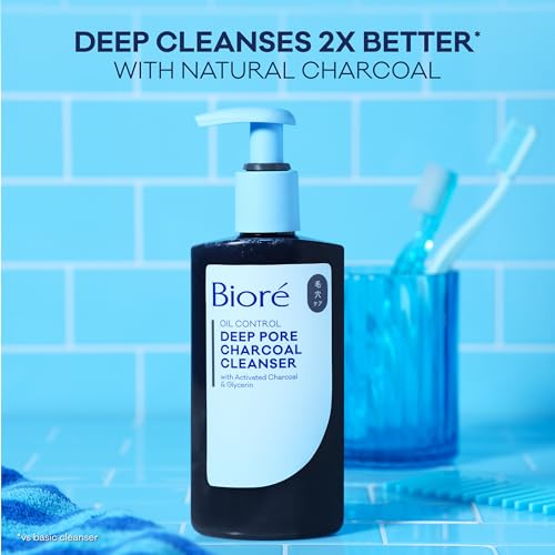Bioré Deep Pore Charcoal Face Wash for Oily Skin, 6.77 Oz