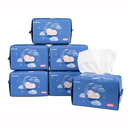 CottonCare 600 Count Baby Cotton Wipes Unscented & Chemical-Free - Soft & Ultra Absorbent for Delicate Skin, Pack of 6