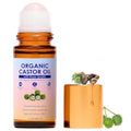 Organic Castor Oil with Rose Quartz Roller for Face & Eye Care – 1.7 Fl Oz