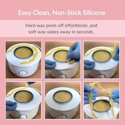 Reusable Non-Stick Silicone Wax Collars for Wax Pot ? Fits All 14-16 oz Wax Cans & Warmers ? Wax Warmer Collars for Easy, Mess-Free Cleaning (White, 1pc)