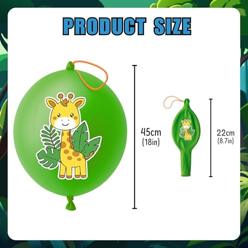 72 PC Wild Animal Party Favors Set - Balloons & Tattoos