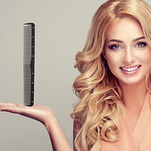Leinuosen Carbon Fine Cutting Comb Set, 12-Piece Barber Salon Hair Comb