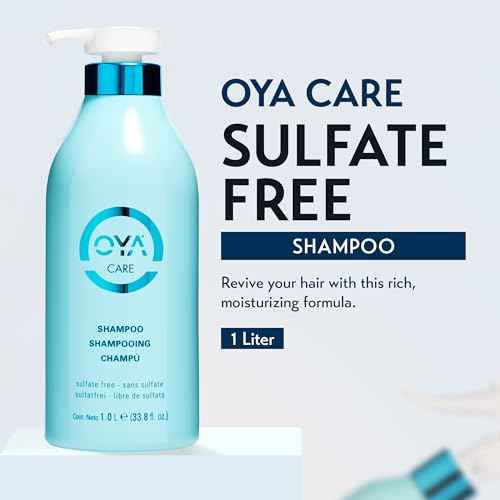 OYA Gentle Moisturizing Shampoo for Color Treated, Dry, Damaged & Normal Hair ? Sulfate-Free Hydrating Cleanser with Sea Kelp, Green Tea & Panthenol ? Professional Hair Care Formula ? 1L / 33.8 fl oz