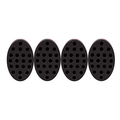 STUDIO LIMITED Barber Hair Brush Sponge, Barber Tool for Dreads Afro Locs Curl Coil Black (4 PACK)