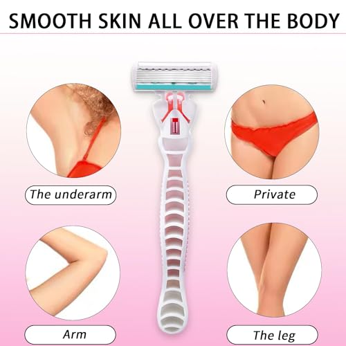 Razors for Women Sensitive Skin£¬6 blade Lady Shaving Razor for Women, Women¡¯s razors for Shaving Including 1 Travel Razors for Women with 19 Blade Refills
